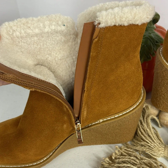 Franco Sarto Women's L-Ulayna Ankle Boots Sz 10 Color Whiskey Brown Suede NIB - Picture 10 of 12